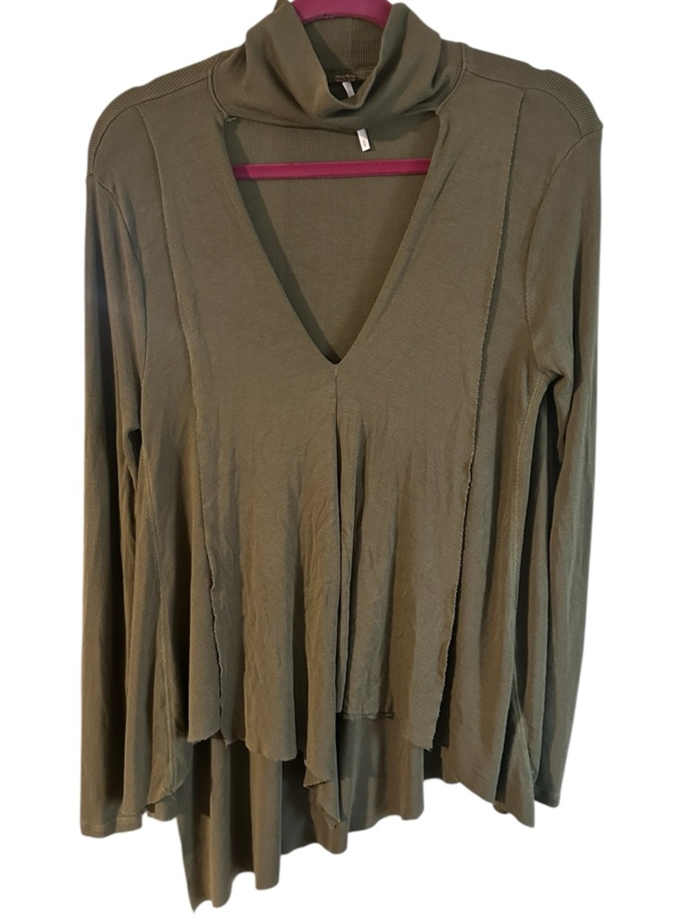 Free People Uptown Ribbed Drapey Turtleneck Tunic s - Picture 4 of 9